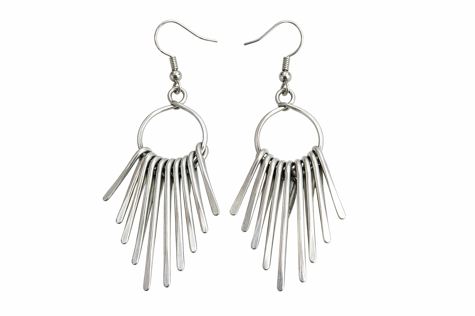 Silver Cascade Earrings