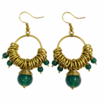 Emerald Halo Earrings