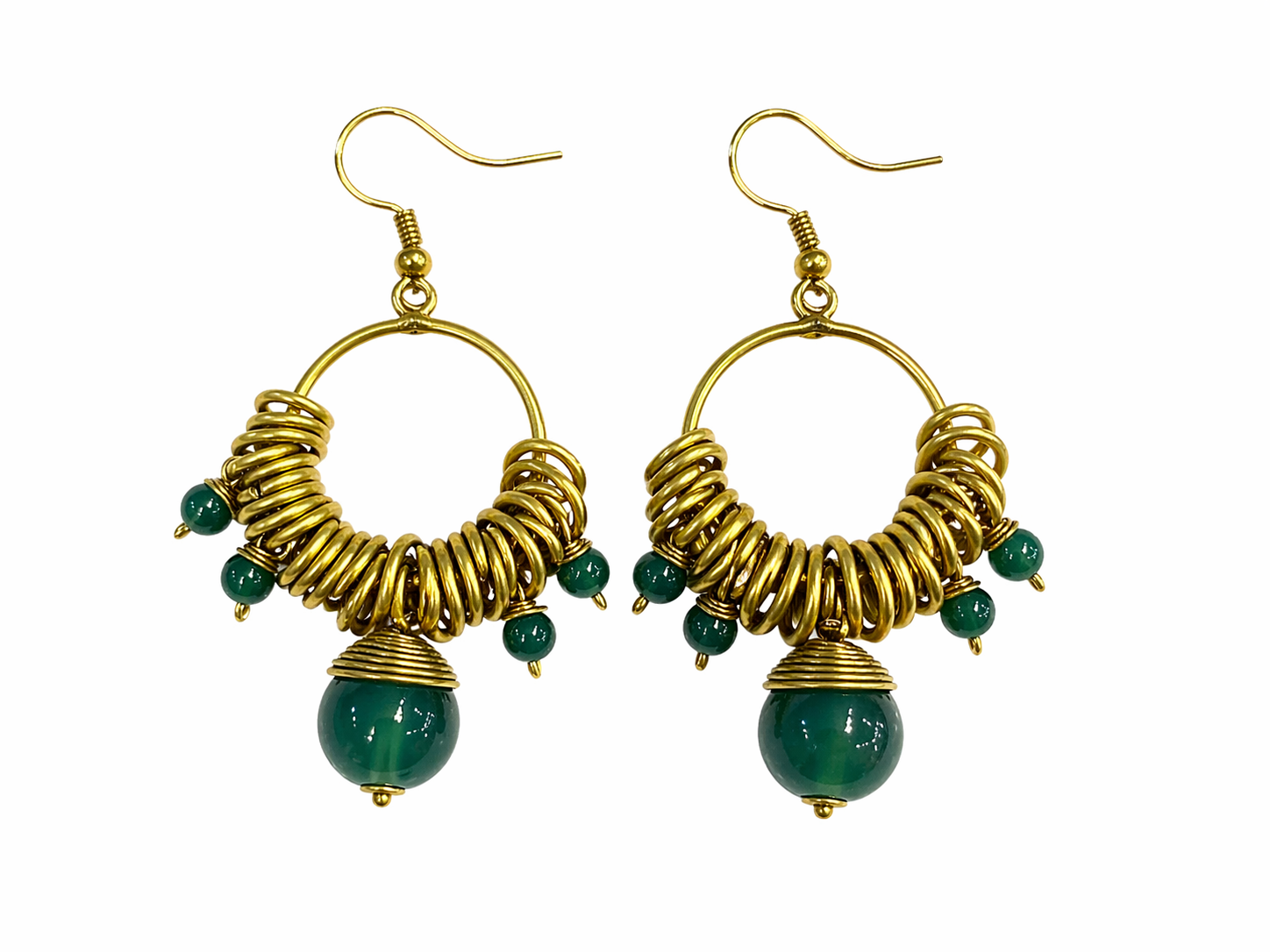 Emerald Halo Earrings