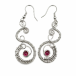 Crimson Spiral Earrings